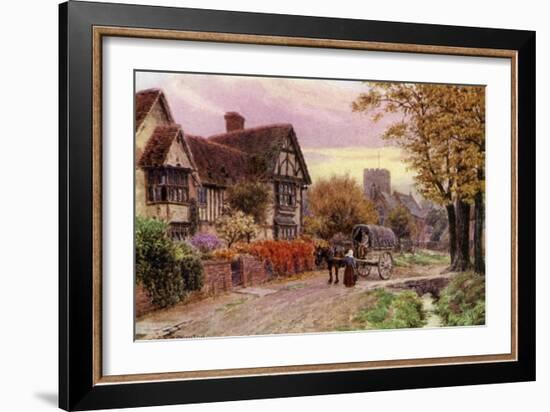 October Evening at Steventon, Berkshire-Alfred Robert Quinton-Framed Giclee Print