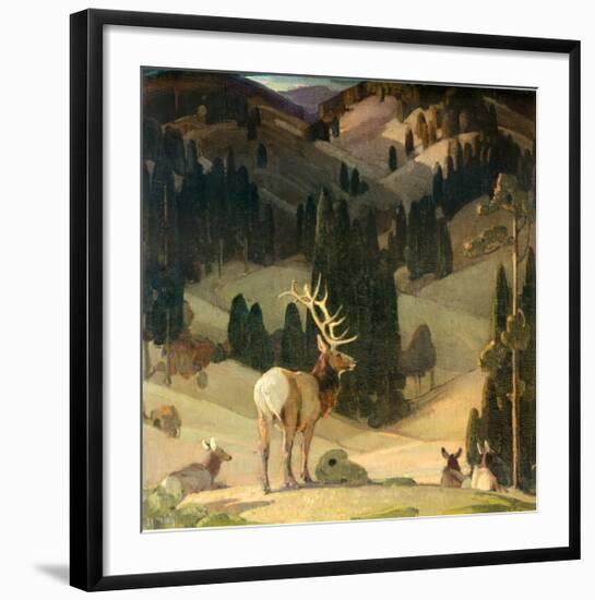 October in the Mountains-W^ Herbert Dunton-Framed Art Print