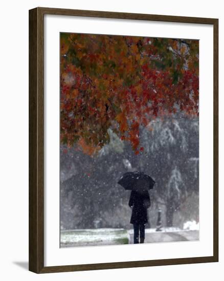 October Snow-Jacqueline Larma-Framed Photographic Print