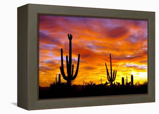 October Sunset-Douglas Taylor-Framed Premier Image Canvas