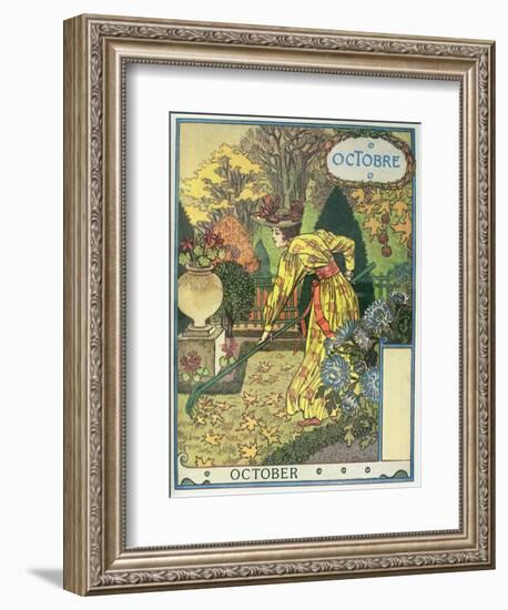 October-Eugene Grasset-Framed Giclee Print