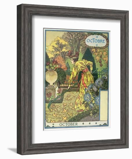 October-Eugene Grasset-Framed Giclee Print