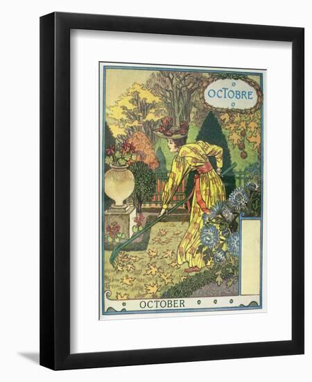 October-Eugene Grasset-Framed Giclee Print