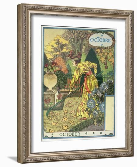 October-Eugene Grasset-Framed Giclee Print