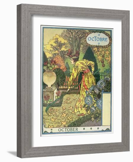 October-Eugene Grasset-Framed Giclee Print