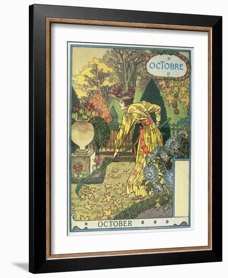 October-Eugene Grasset-Framed Giclee Print