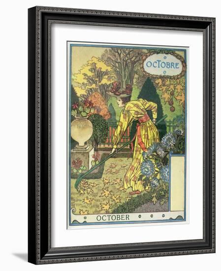 October-Eugene Grasset-Framed Giclee Print