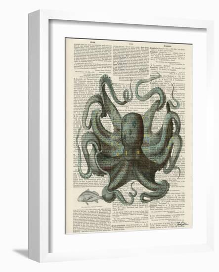 Octopus 1-Tina Carlson-Framed Art Print