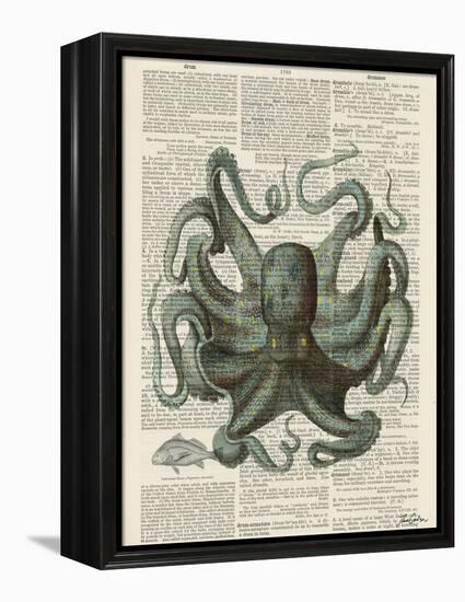 Octopus 1-Tina Carlson-Framed Stretched Canvas