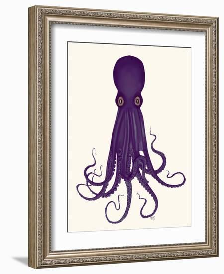 Octopus 8, Purple-Fab Funky-Framed Art Print