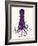 Octopus 8, Purple-Fab Funky-Framed Art Print