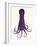 Octopus 8, Purple-Fab Funky-Framed Art Print