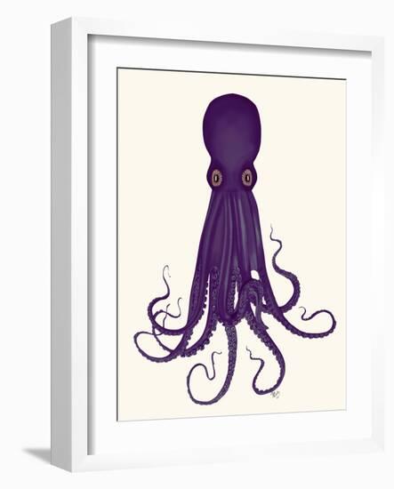 Octopus 8, Purple-Fab Funky-Framed Art Print