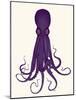 Octopus 8, Purple-Fab Funky-Mounted Art Print