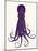 Octopus 8, Purple-Fab Funky-Mounted Art Print