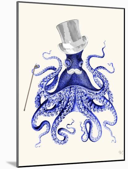 Octopus About Town-Fab Funky-Mounted Art Print