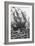 Octopus Attacking a Ship-Middle Temple Library-Framed Photographic Print