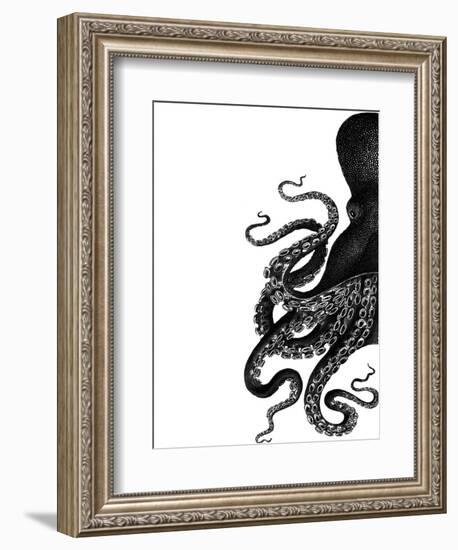 Octopus Black and White a-Fab Funky-Framed Premium Giclee Print