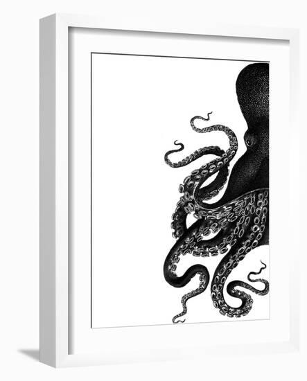 Octopus Black and White a-Fab Funky-Framed Art Print