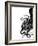 Octopus Black and White a-Fab Funky-Framed Art Print