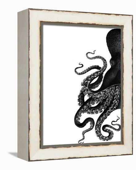 Octopus Black and White a-Fab Funky-Framed Stretched Canvas