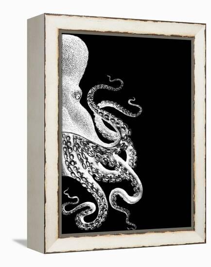 Octopus Black and White b-Fab Funky-Framed Stretched Canvas