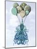 Octopus Cage and Balloons-Fab Funky-Mounted Art Print