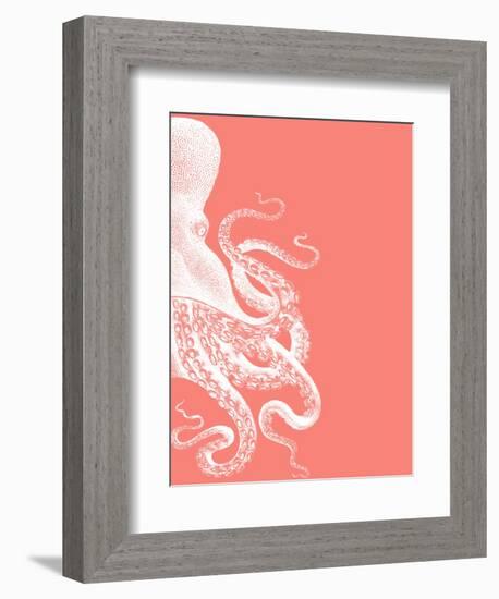 Octopus Coral and Cream b-Fab Funky-Framed Premium Giclee Print