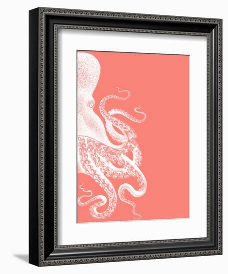 Octopus Coral and Cream b-Fab Funky-Framed Premium Giclee Print