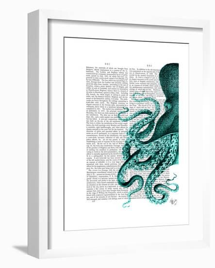 Octopus Green Half-Fab Funky-Framed Premium Giclee Print