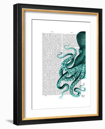 Octopus Green Half-Fab Funky-Framed Premium Giclee Print