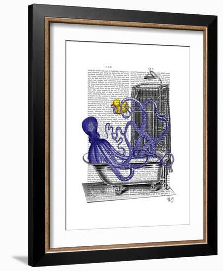 Octopus in Bath-Fab Funky-Framed Premium Giclee Print