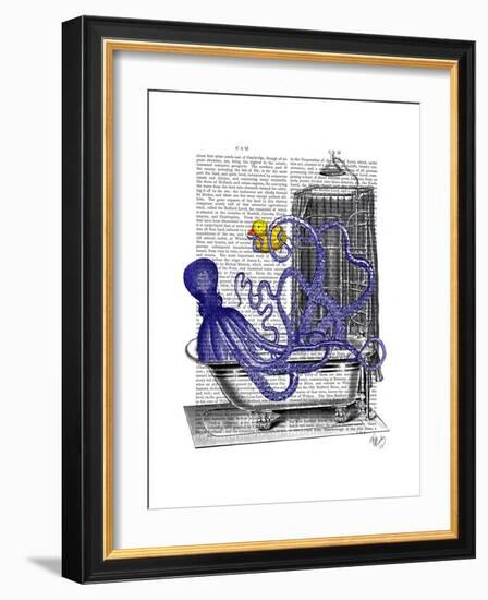 Octopus in Bath-Fab Funky-Framed Premium Giclee Print