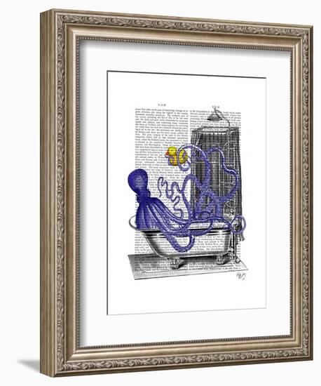 Octopus in Bath-Fab Funky-Framed Art Print