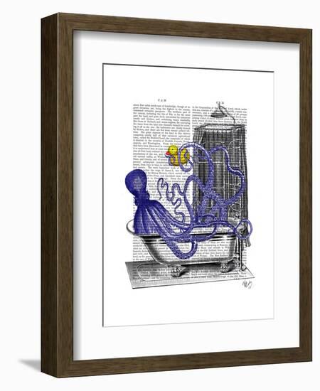 Octopus in Bath-Fab Funky-Framed Art Print