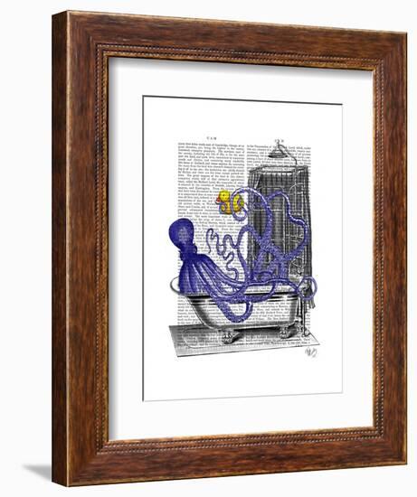 Octopus in Bath-Fab Funky-Framed Art Print