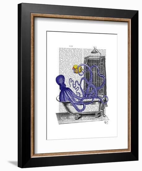 Octopus in Bath-Fab Funky-Framed Art Print