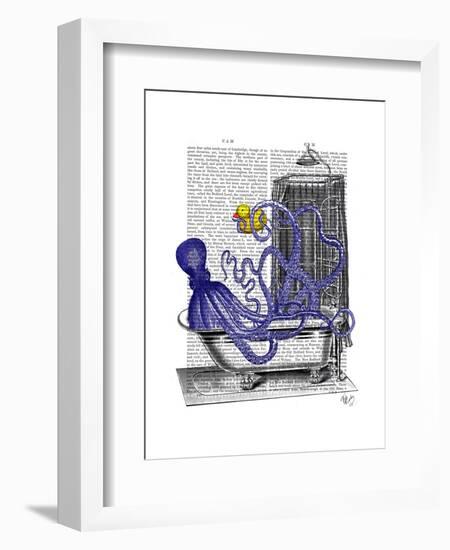 Octopus in Bath-Fab Funky-Framed Art Print