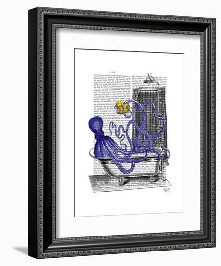 Octopus in Bath-Fab Funky-Framed Art Print