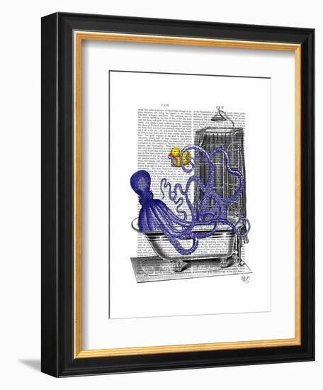 Octopus in Bath-Fab Funky-Framed Art Print