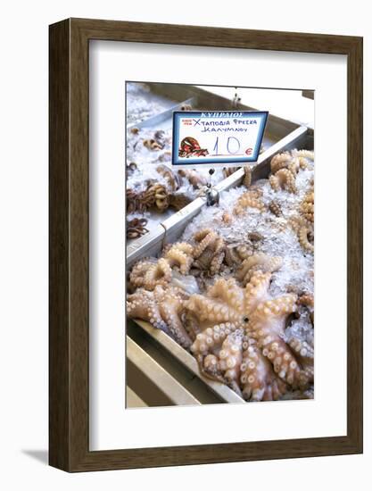 Octopus in the Market, Kalymnos, Dodecanese, Greek Islands, Greece, Europe-Neil Farrin-Framed Photographic Print