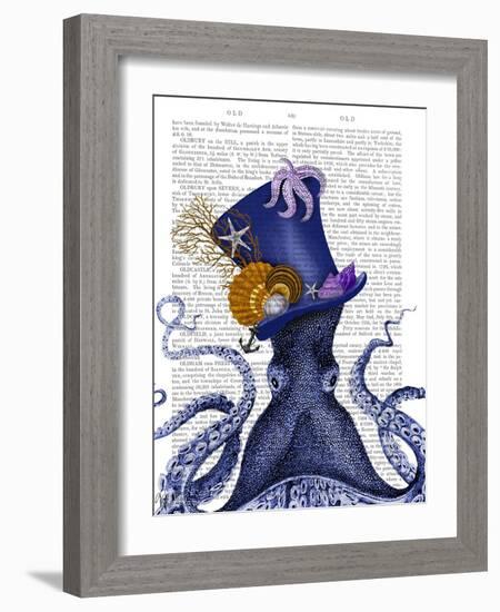 Octopus Nautical Hat-Fab Funky-Framed Art Print