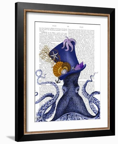 Octopus Nautical Hat-Fab Funky-Framed Art Print