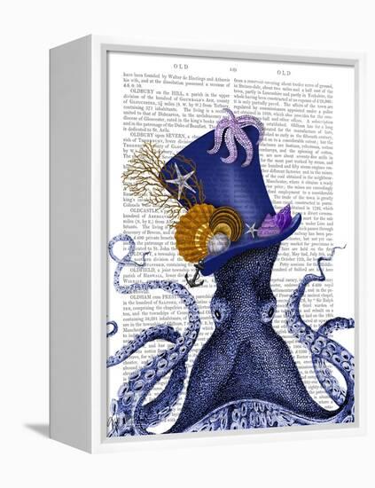 Octopus Nautical Hat-Fab Funky-Framed Stretched Canvas