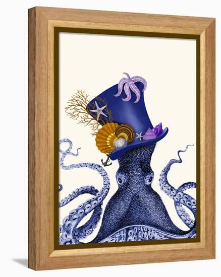 Octopus Nautical Hat-Fab Funky-Framed Stretched Canvas