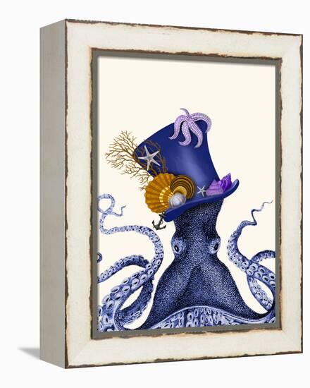 Octopus Nautical Hat-Fab Funky-Framed Stretched Canvas