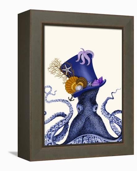 Octopus Nautical Hat-Fab Funky-Framed Stretched Canvas