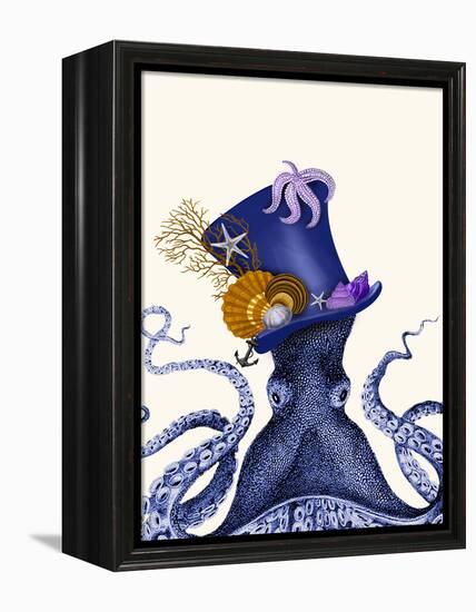 Octopus Nautical Hat-Fab Funky-Framed Stretched Canvas