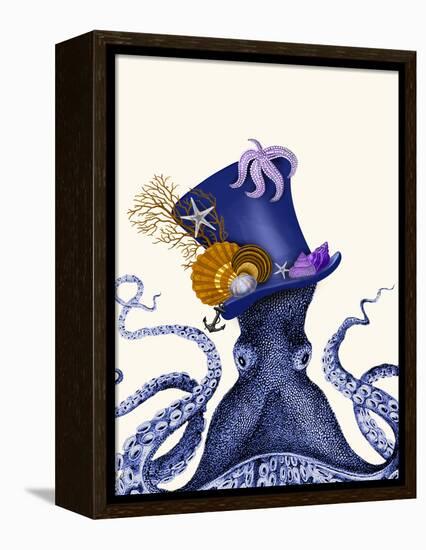 Octopus Nautical Hat-Fab Funky-Framed Stretched Canvas