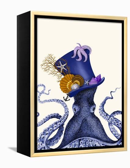 Octopus Nautical Hat-Fab Funky-Framed Stretched Canvas